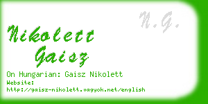 nikolett gaisz business card